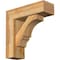 Ekena Millwork Balboa Block Rough Sawn Bracket w/ Offset Brace, Western Red Cedar, 6"W x 18"D x 18"H BKT0604X18X18BOA05RWR - alternate 1